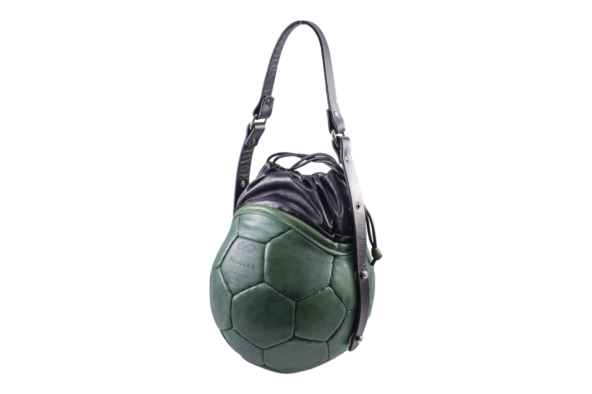 PANGAEA Round Bag verde alga con chiusura nera, esempio di composizione già realizzata